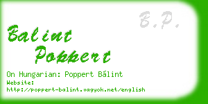 balint poppert business card